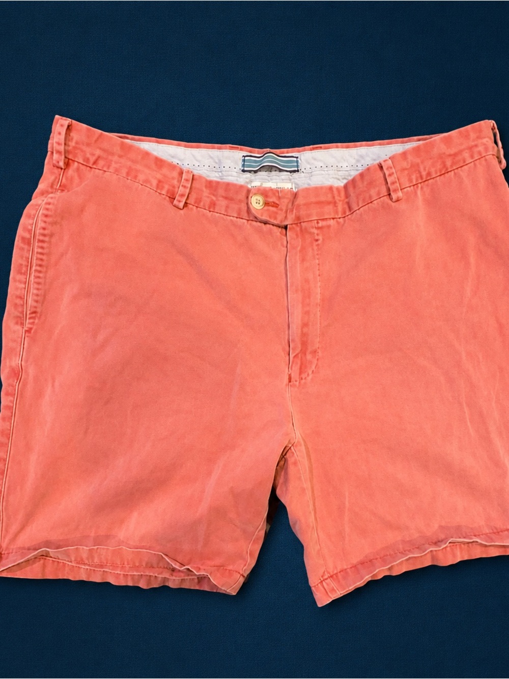 Peter Millar Men’s 38 Coral Pima Cotton Chino Golf Shorts 9”